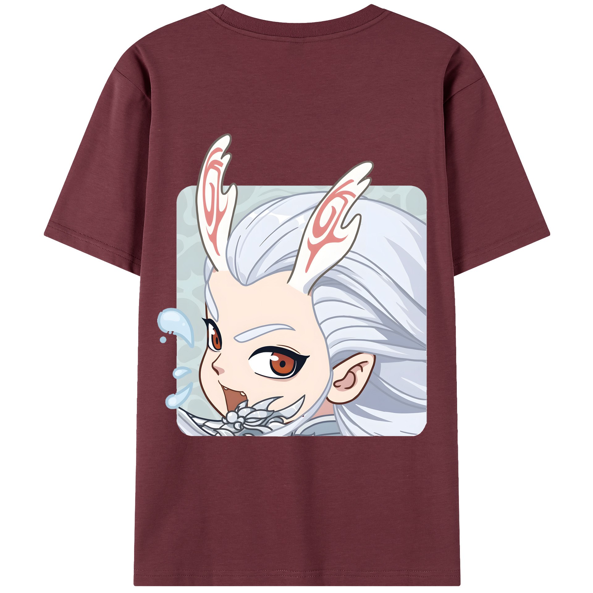 （画像用） Ne Zha 2 ナタ 魔童の大暴れ 綿100％半袖Tシャツ（背面プリント）